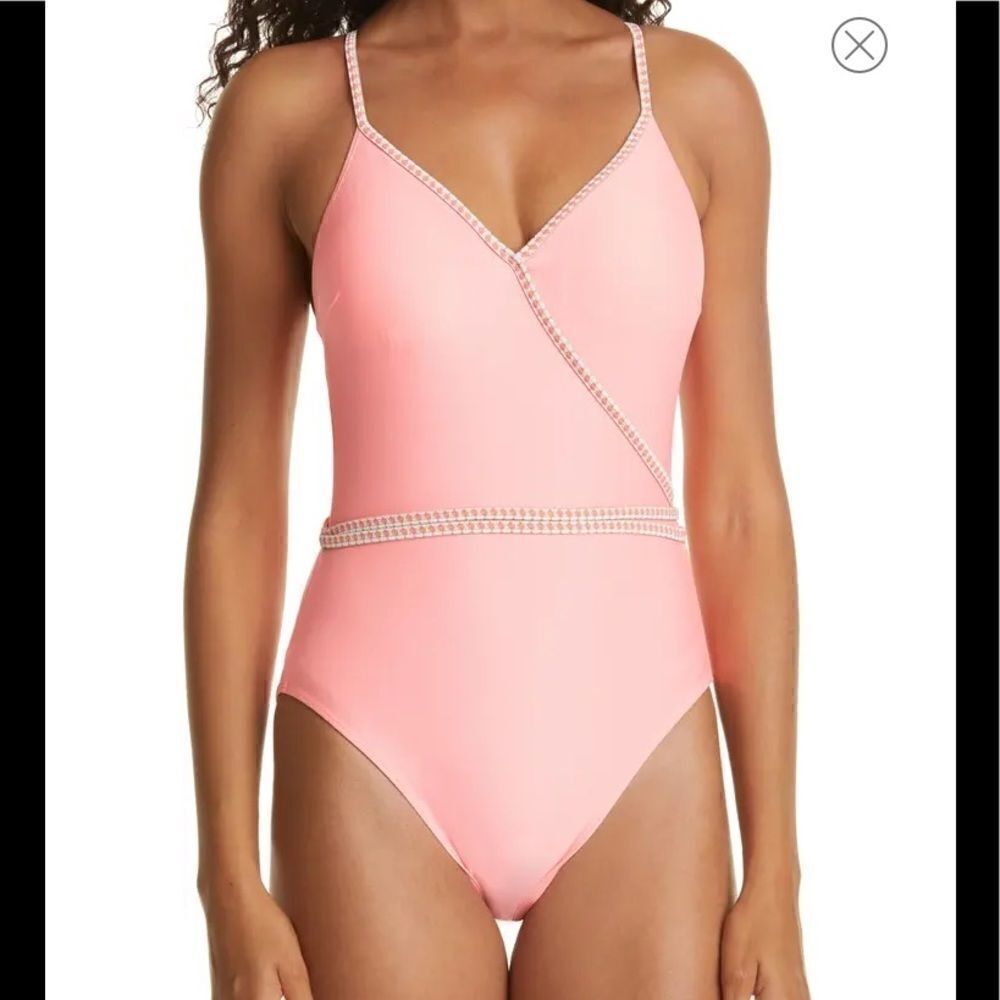 Lemlem Lena Ballet One Piece Swimsuit coral M